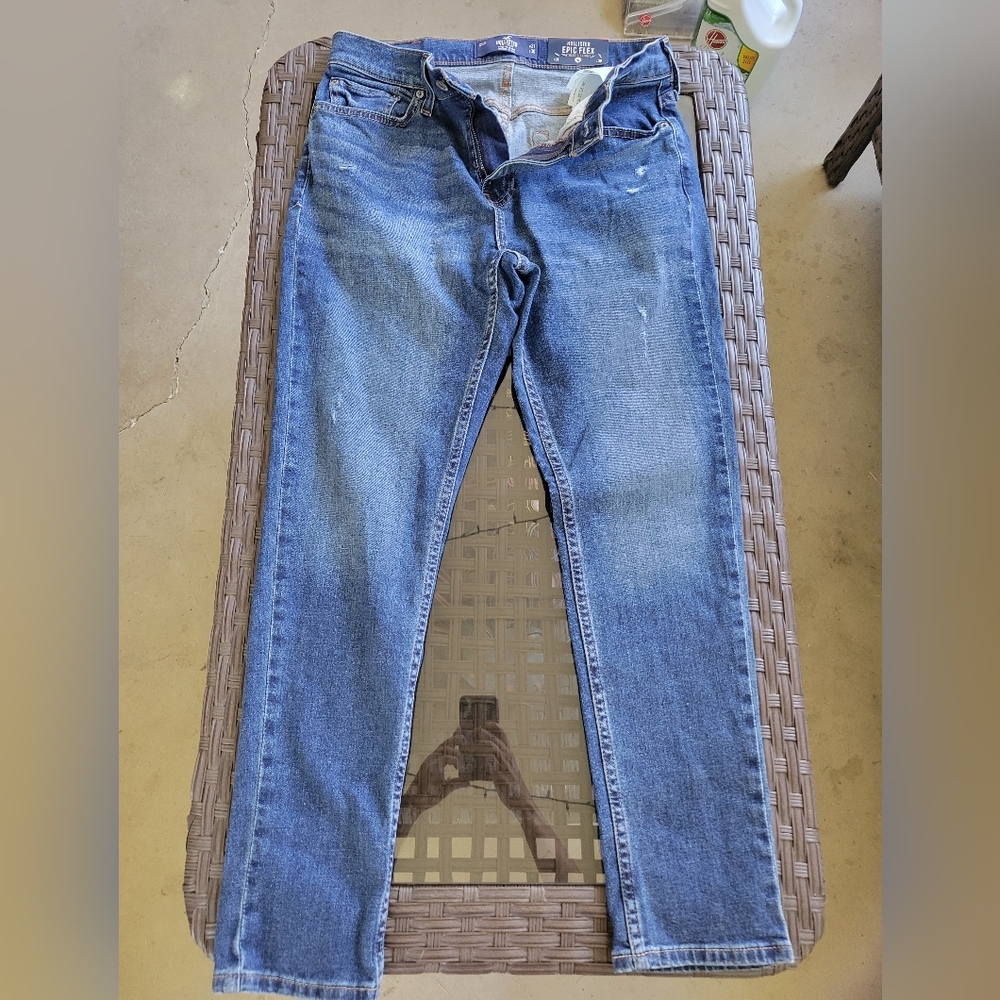 Hollister Blue Slim Jeans with Classic Wash